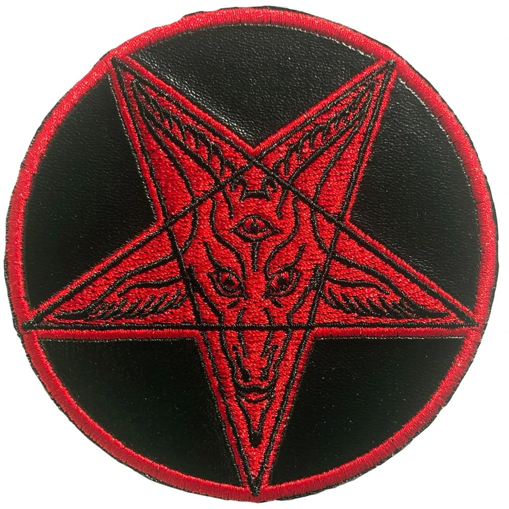 Kreepsville Satanic Circle Shiny Red Patch 3 Kreepsville Satanic Circle Shiny Red Patch