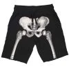 Kreepsville Skeleton Bone Mens White Shorts Men's
