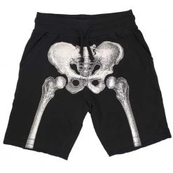 Kreepsville Skeleton Bone Mens White Shorts Men's