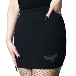 Kreepsville Women's Death Moth Mini Skirt Grey
